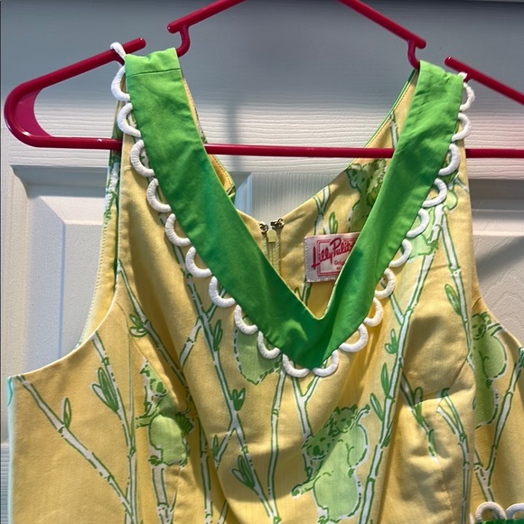 Lilly Pulitzer Yellow and Green Koala Print Dress - Picture 3 of 13